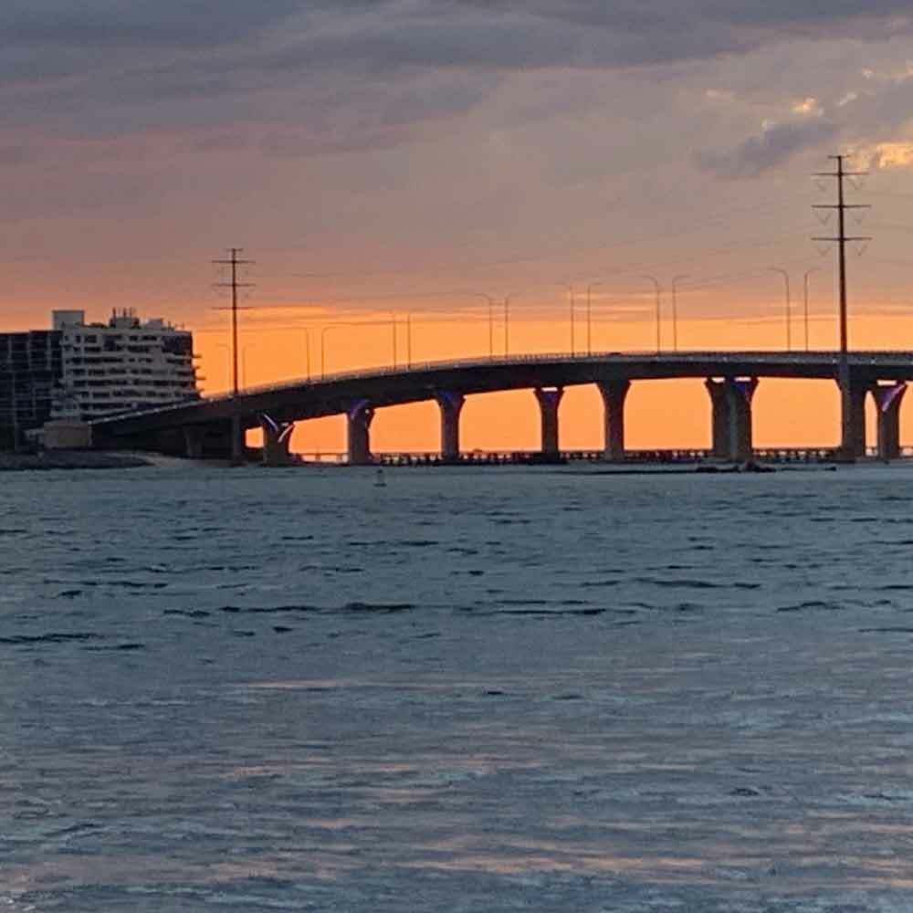 Sunset Over Lesner Bridge